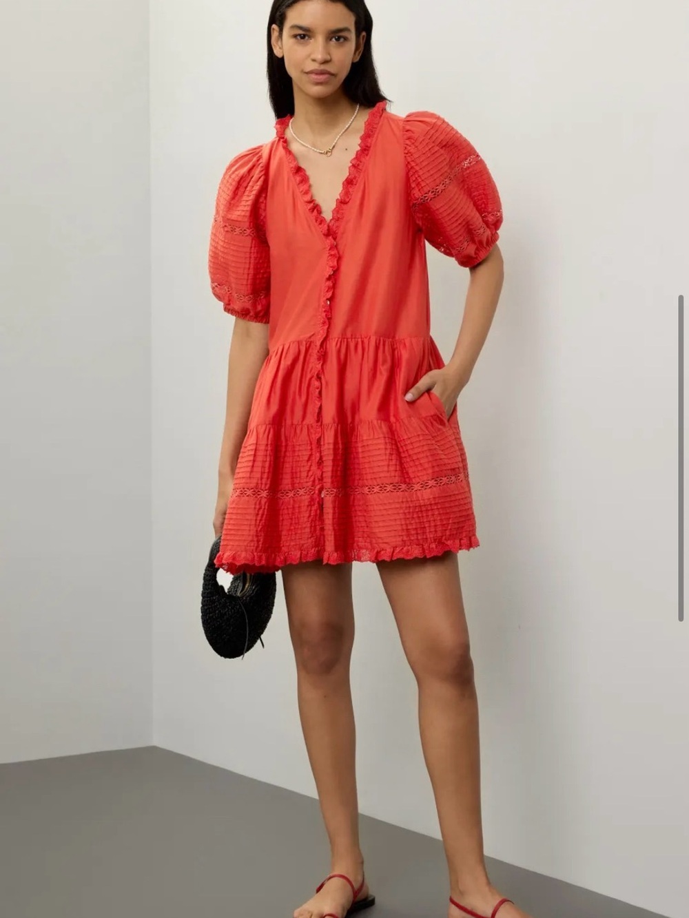 Sea New York Antonia Puff Sleeve Dress XS